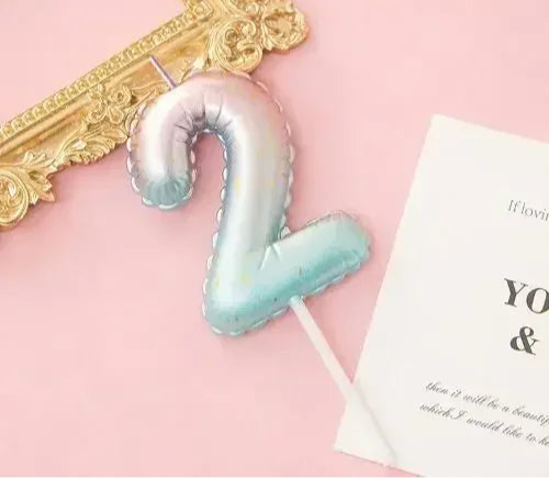 Pastel Balloon Number Candles