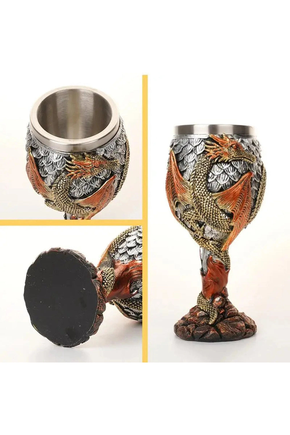 Copper Wine Carving Goblet