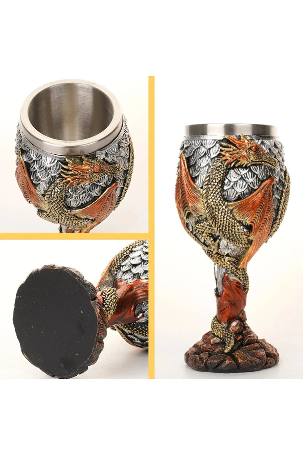 Dragon Resin Beer Goblet Cup