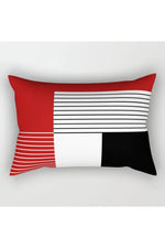 Red Geometric Pillow Case