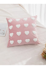 White Love Embroidery Pillow Case