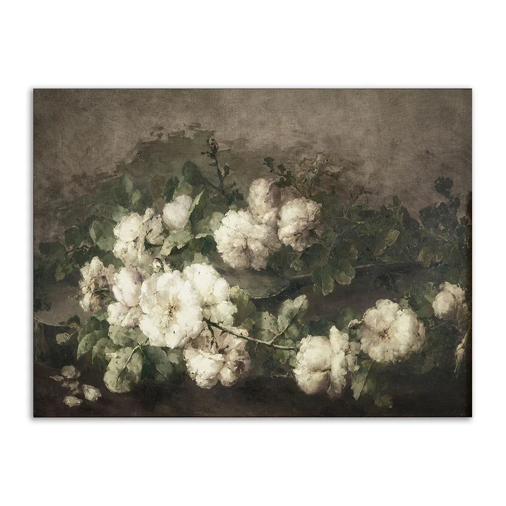 Romantic Floral Canvas Poster