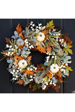 Halloween Harvest Pumpkin Wreath