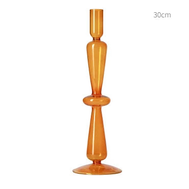 European Glass Candle Holder