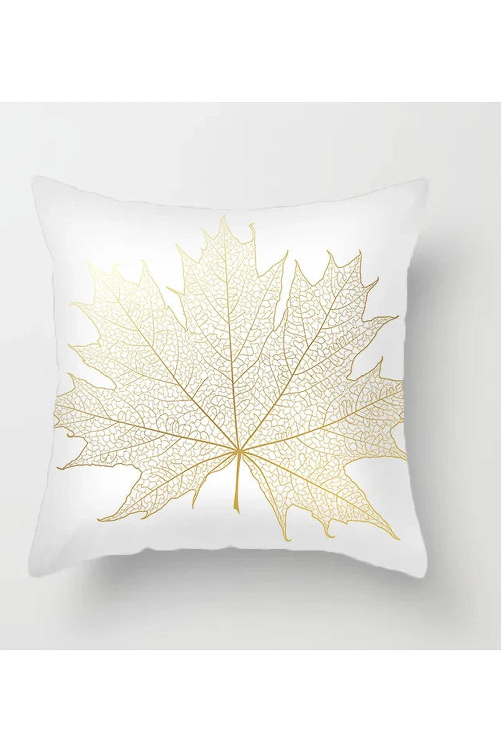 Fall Decor Yellow Leaf Polyester Pillow Case