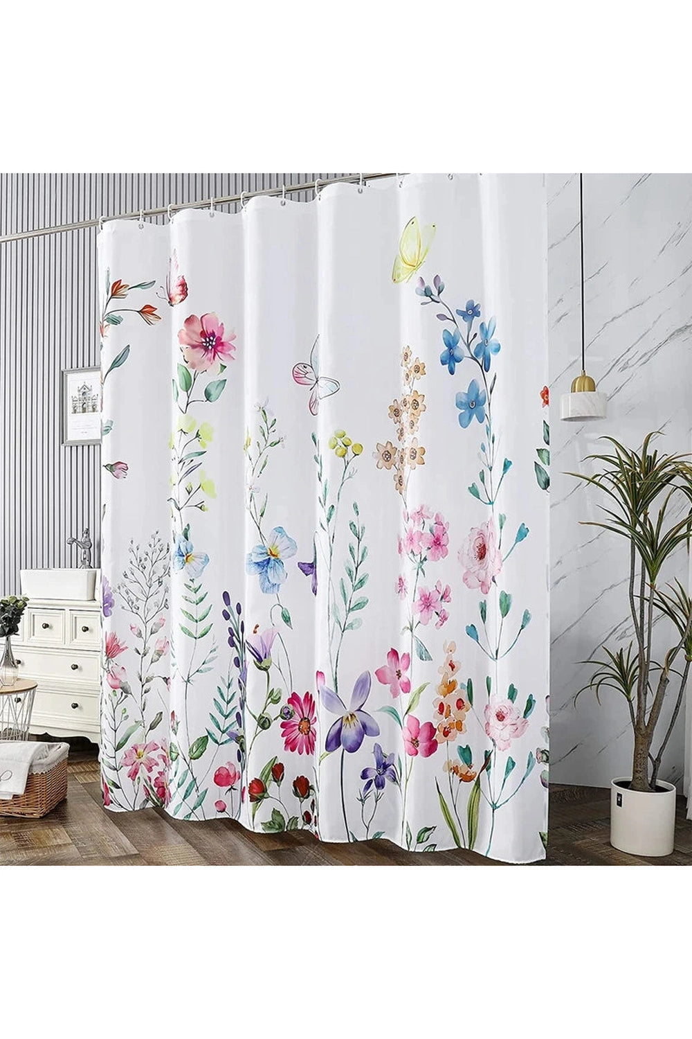 Unique Floral Shower Curtain