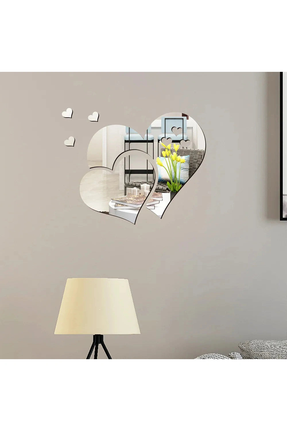 Heart Mirror Wall Stickers