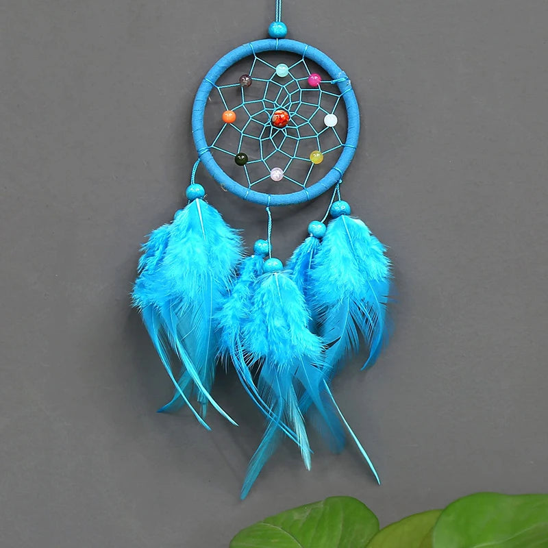 Boho Emerald Dreams Feather Dreamcatcher