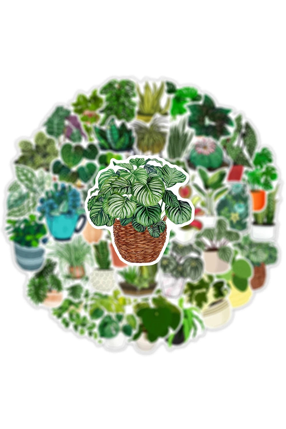 Green Plant Scrapbooking Stickers