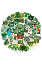 Green Plant Scrapbooking Stickers