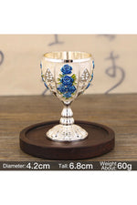 Floral Engraved Retro Goblet