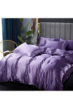 Satin Deluxe Solid Bedding Set