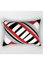 Red Geometric Pillow Case