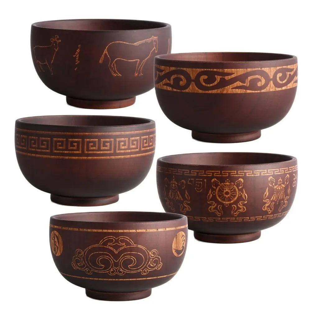 Ancient Artisan Carved Bowls