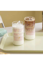 Clear Glass Letter Tumbler Cup