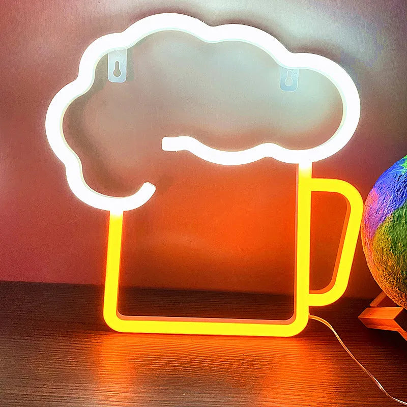 Beer Glass Party Neon