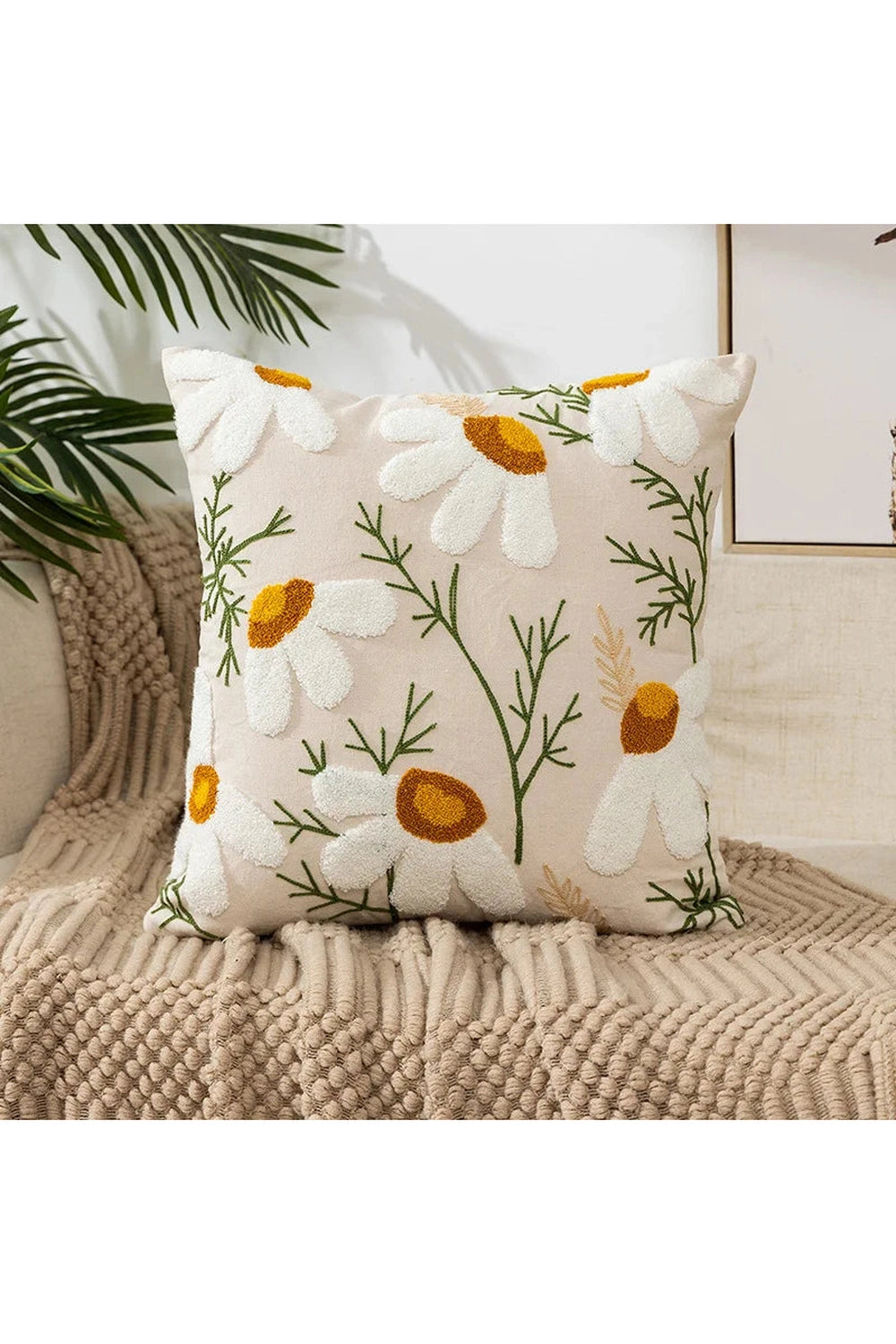 Farmhouse Embroidered Pillow Case