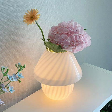 Murano-Lampe aus gestreiftem Glas
