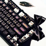 Black Cat Cartoon Keycaps