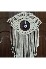 Macrame Wall Hanging Handmade Turkish Evil Eye Pendant Tapestry Nazar Decoration for Home Living Room Wall Home Decor Gift