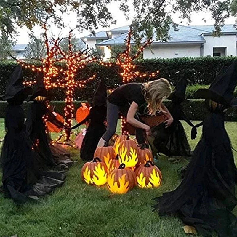 Halloween Light-Up Witches Yard Statues