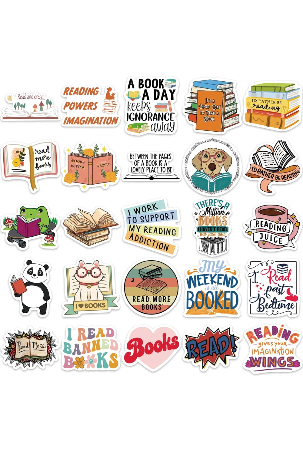 Vintage Reading Scrapbooking Stickers