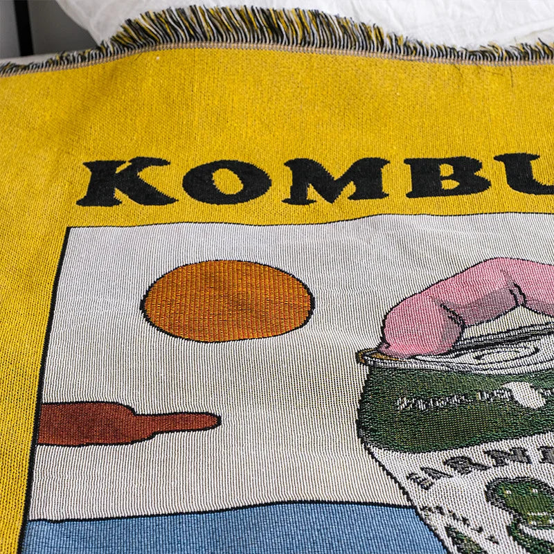 Retro Kombucha Art Blanket