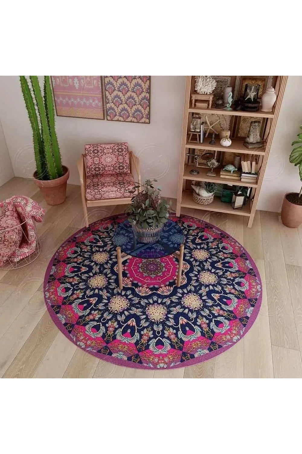 Persian Style Round Rug