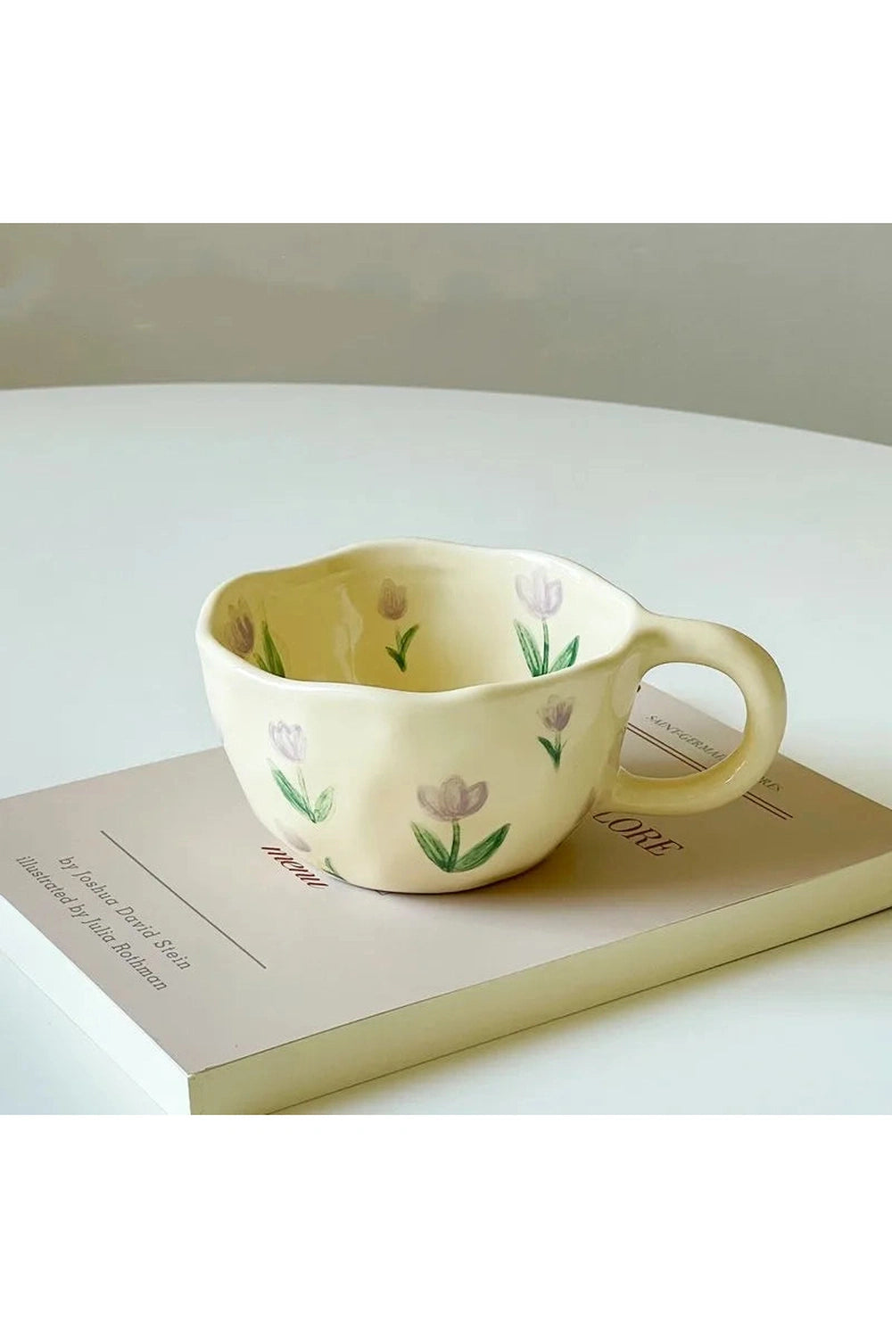 Irregular Flower Ceramic Mug