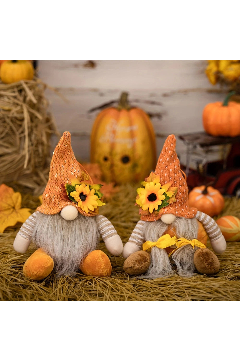 Autumn Harvest Gnome Pair