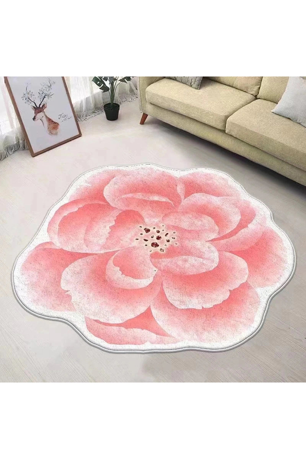 Chinese Flower Decor Rug