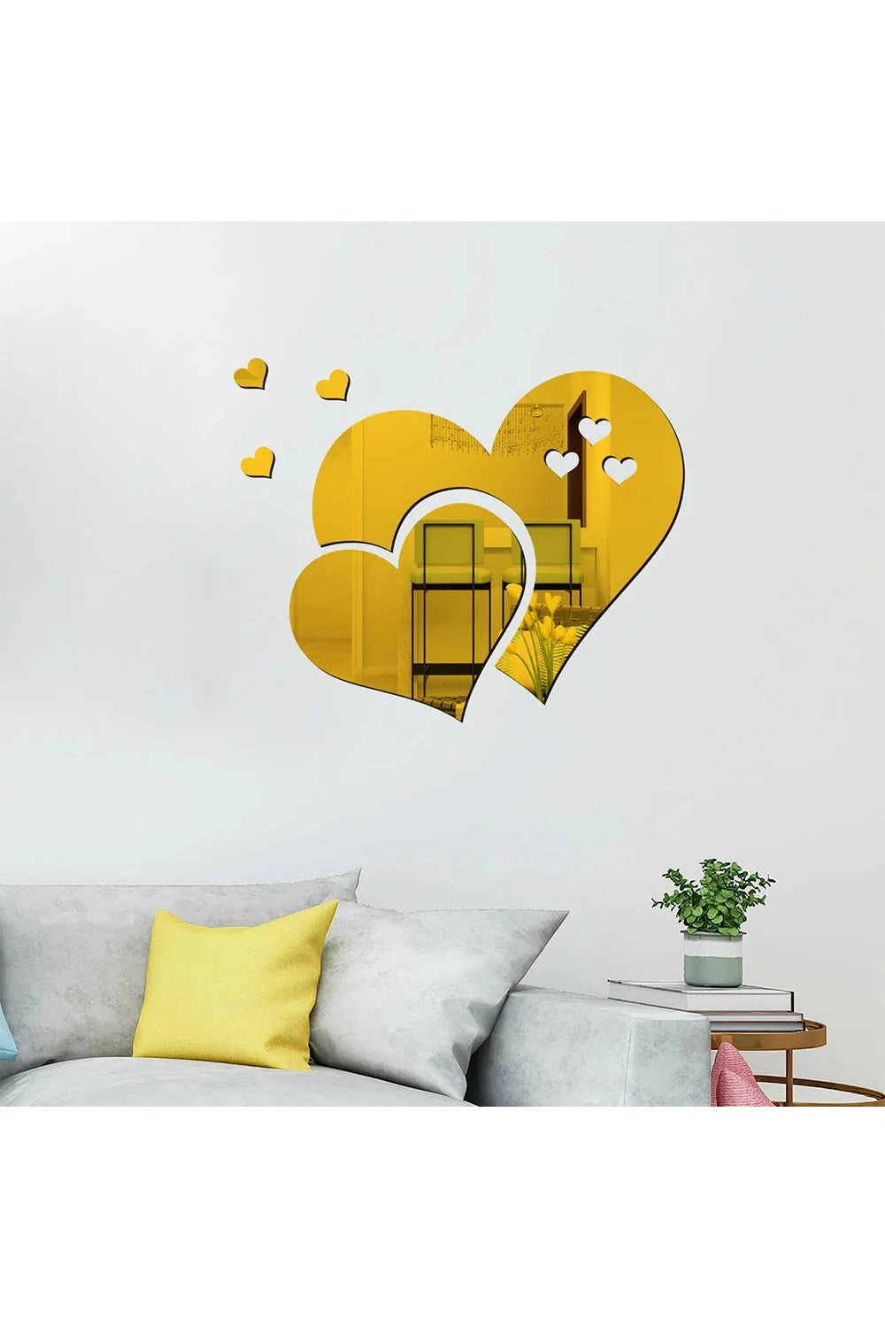 Heart Mirror Wall Stickers