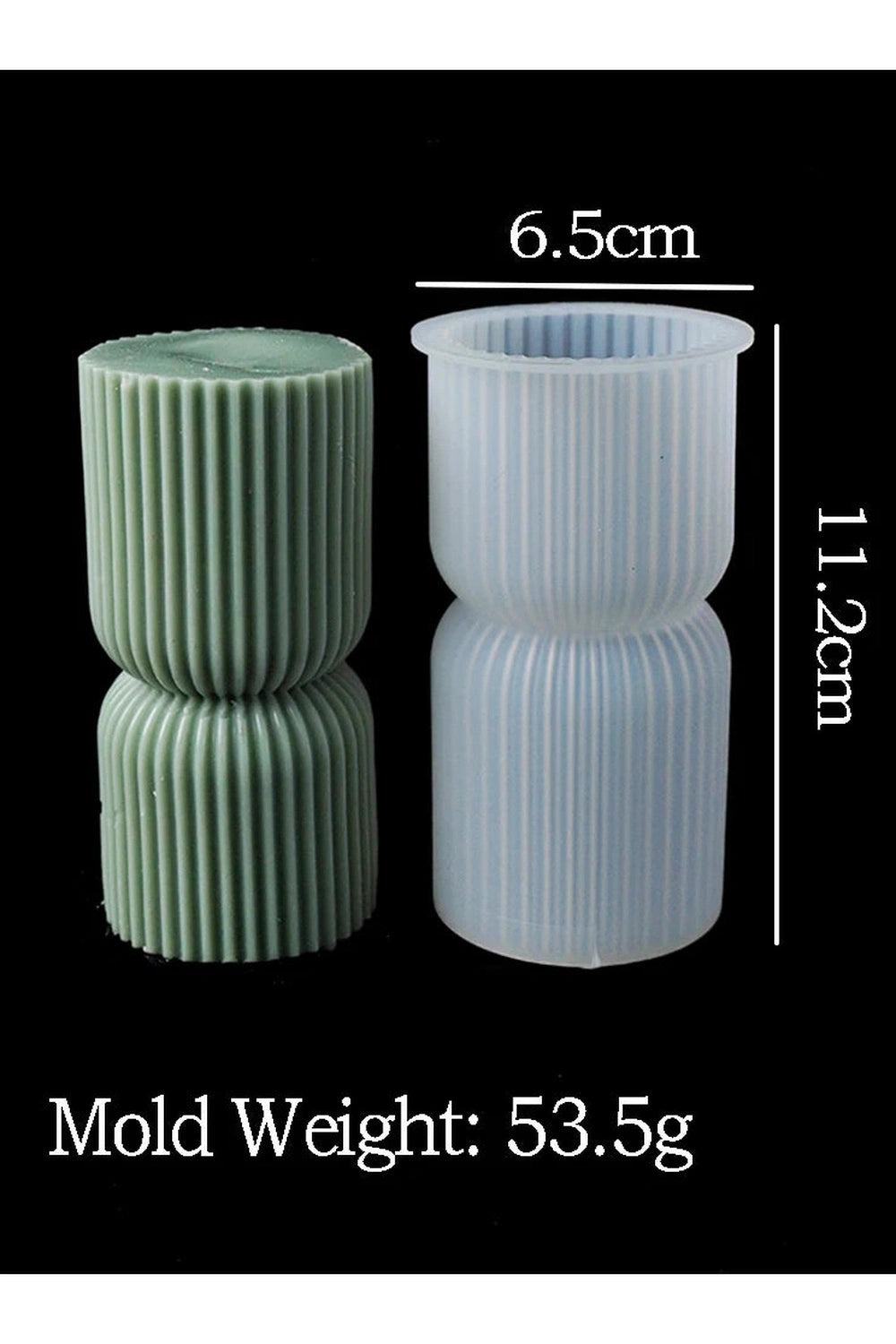 Modern Pleat Candle Mold Set