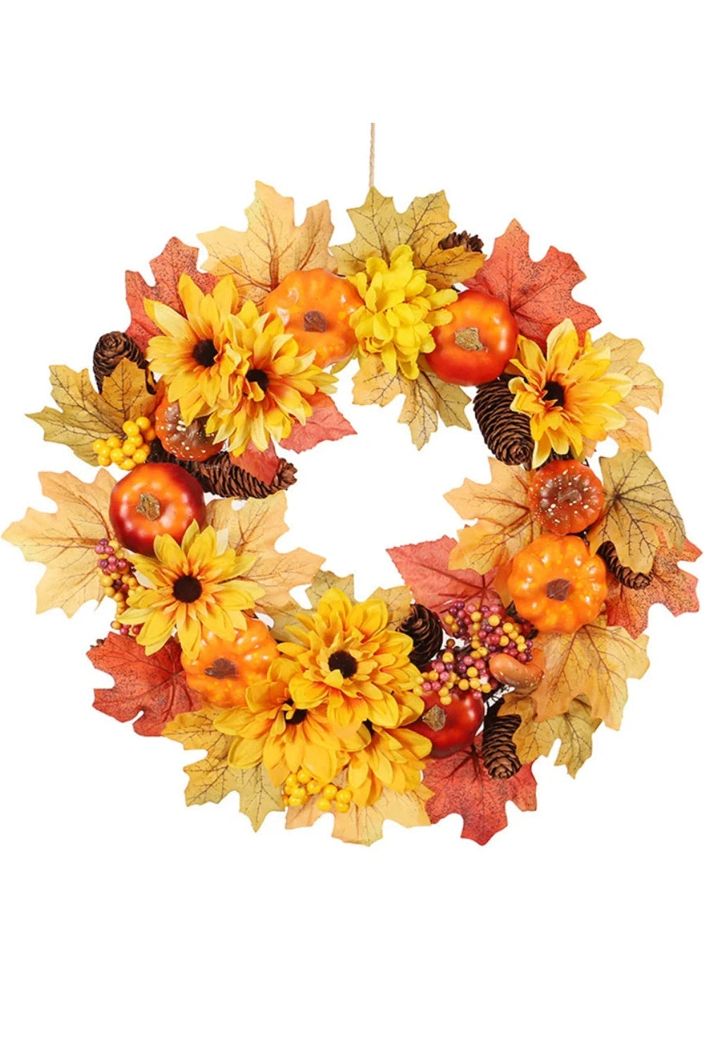 Halloween Harvest Pumpkin Wreath