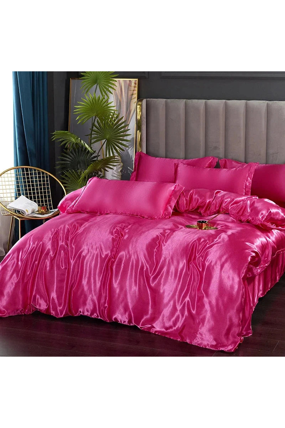 Satin Deluxe Solid Bedding Set