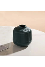 Rosy Charm Ribbed Vase