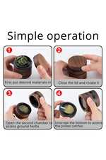 Wooden 4 layer High-grade and aluminium alloy herb grinder 63mm smoke herb grinders spice mill cigarette accessorie