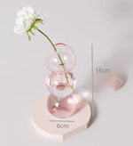 Pink Glass Taper Candle Holder