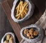 Rustic Pebble Snack Bowls