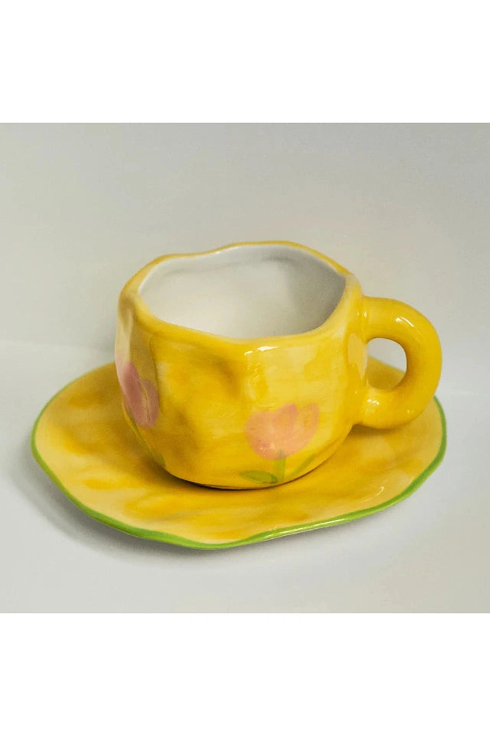 Handmade Flower Ceramic Mug