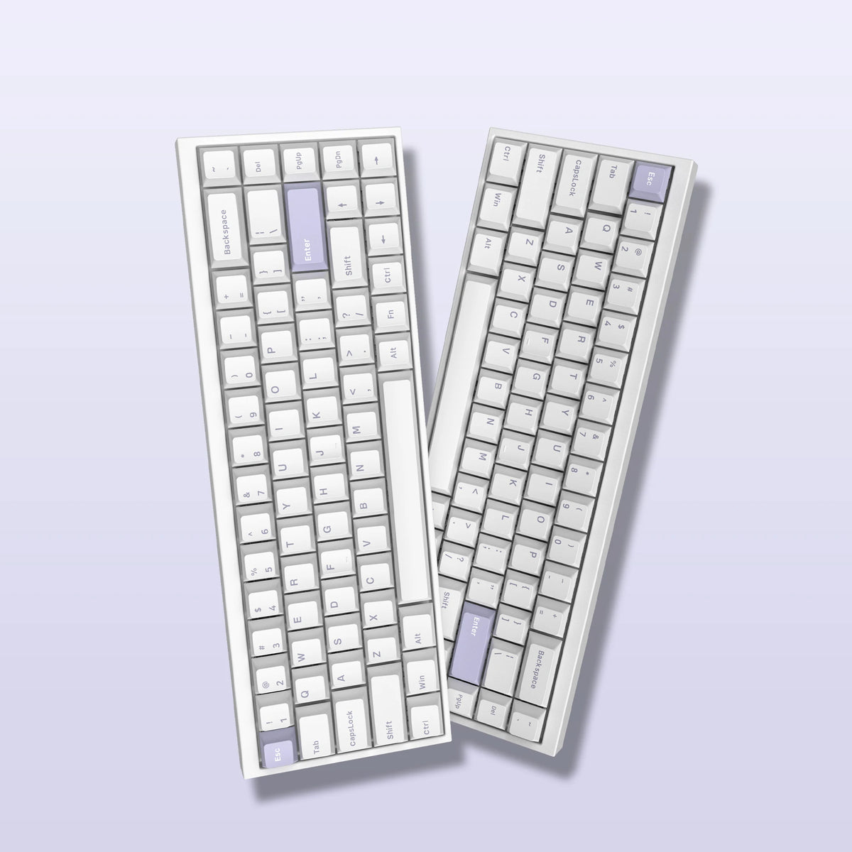 White Purple Gamer Keycaps