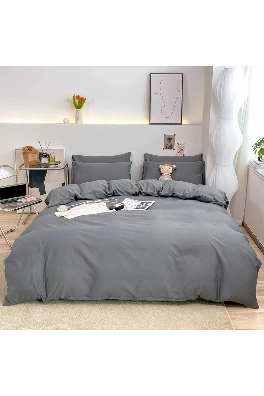 Cozy Solid Color Bedding Set