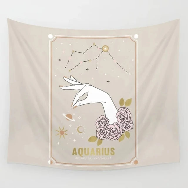 Pink Horoscope Tapestry