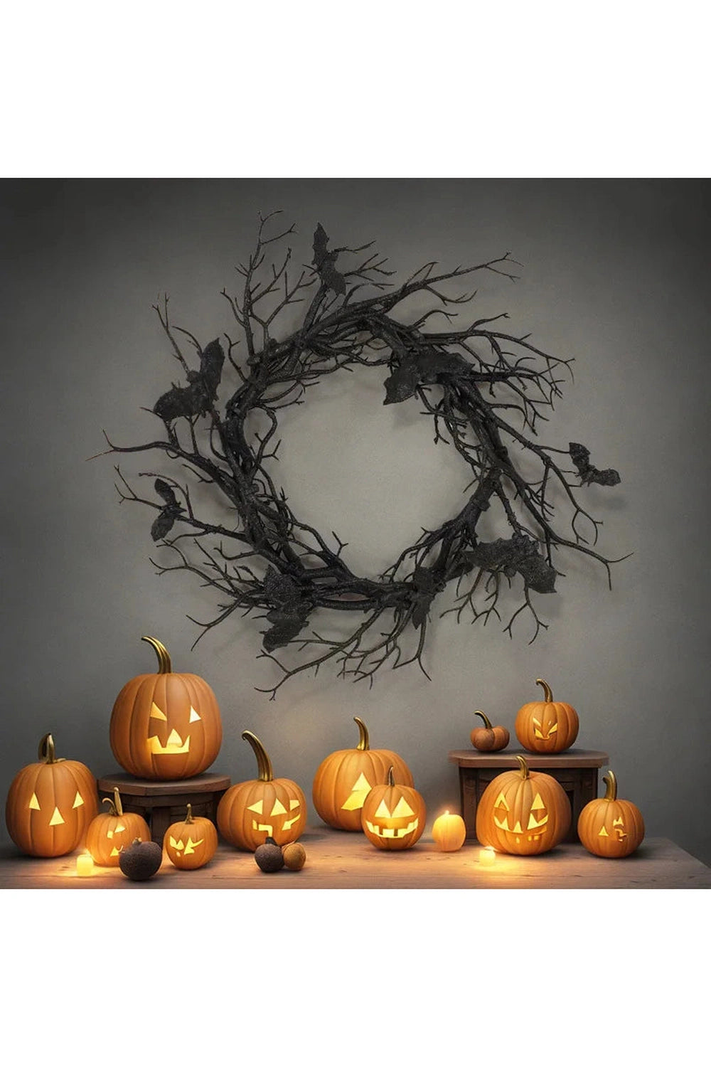 Halloween Haunted Twilight Wreath