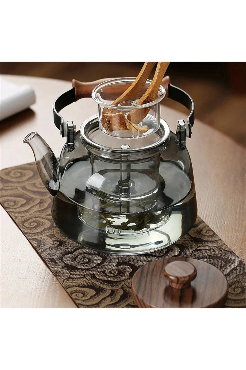 Embossed Glass Kettle Infuser