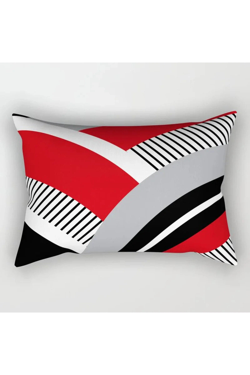 Red Geometric Pillow Case