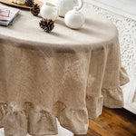 Vintage Charm Ruffled Tablecloth