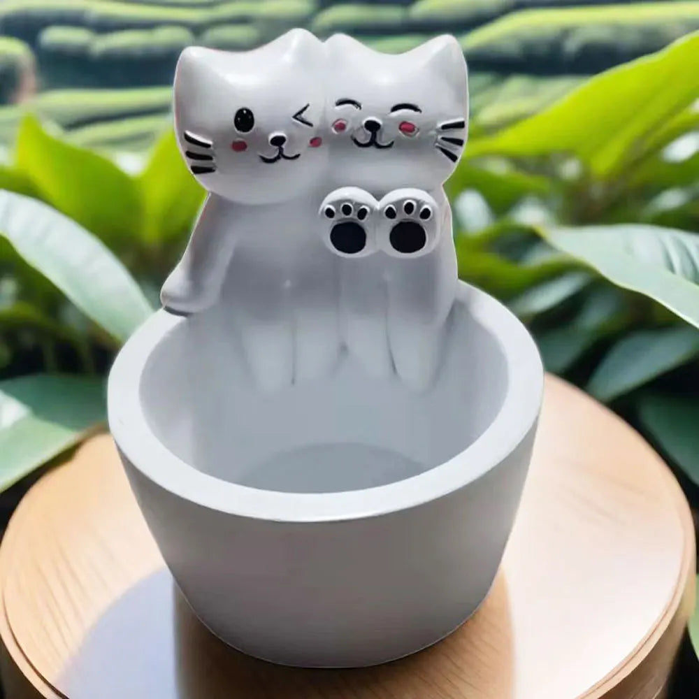 Cozy Kitty Hug Candle Holder