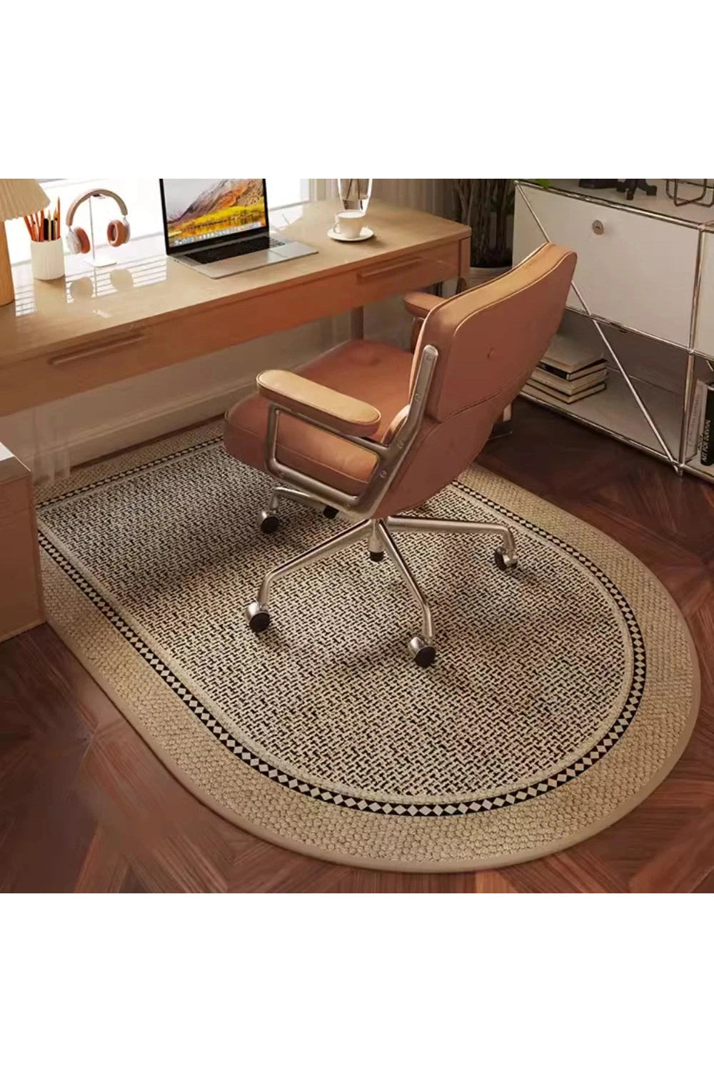 Retro Knot Oval Rug