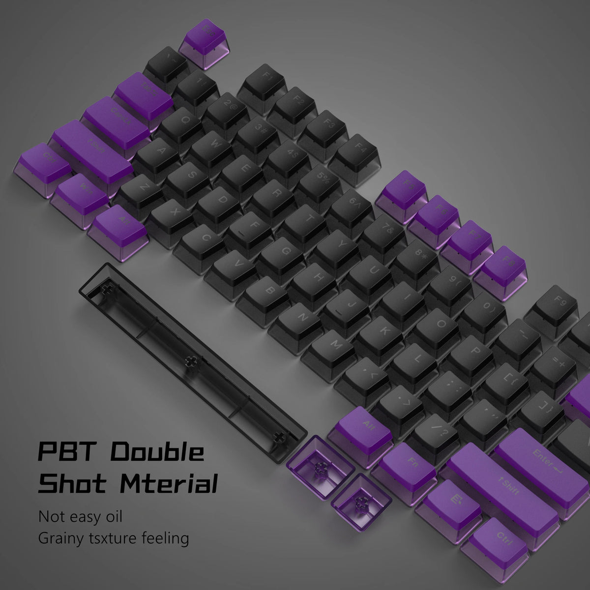 Black Purple PBT Keycaps